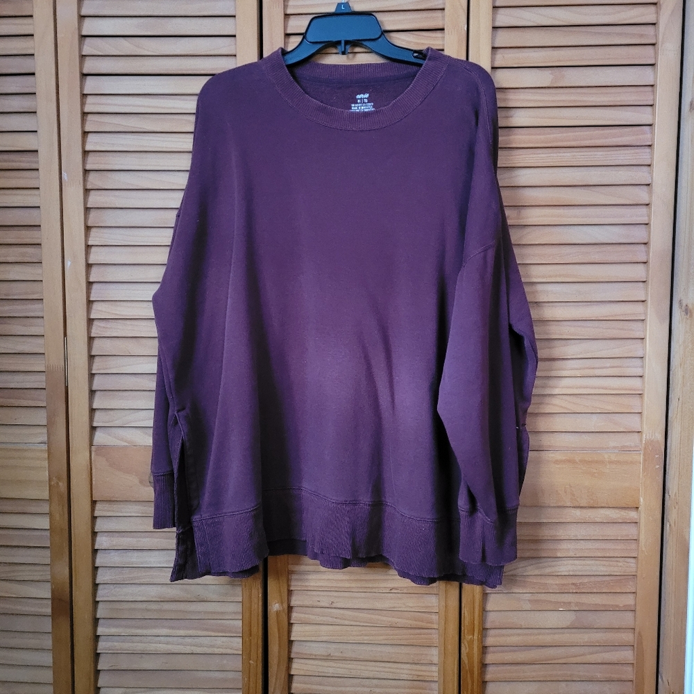 Aerie XL cozy purple sweater